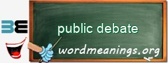 WordMeaning blackboard for public debate